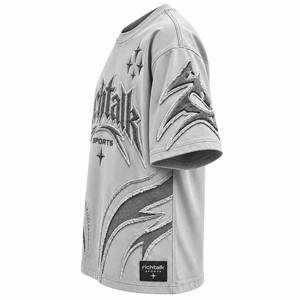เสื้อยืดแขนสั้นทรงปกติ พิมพ์ลายดิจิทัล สไตล์สตรีทแวร์ คอกลม ผ้าถักลำลอง เนื้อผ้าฝ้าย 100% ระบายอากาศได้ดี น้ำหนัก 320 กรัม - Product Image 3