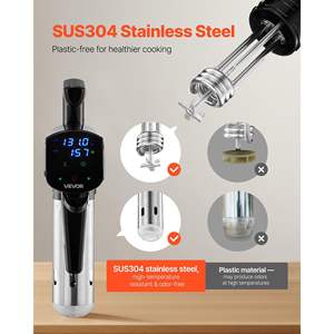 Cuisinière sous vide professionnelle 1100W pour circulation d'eau par immersion de précision, affichage numérique LED, conception de pince sécurisée, cuisinière sous vide - Product Image 6