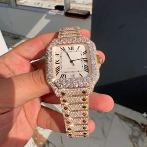 Montre de haute qualité en moissanite DEF de laboratoire, style hip-hop, avec diamants incolores et mécanisme automatique ou manuel - Product Image 2