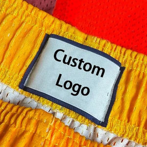 Pantalones Cortos Deportivos Unisex de Malla Tejida, 100% Poliéster, para Correr, con Bolsillo de Doble Capa, Servicios OEM Personalizados, Elásticos, de Secado Rápido - Product Image 2