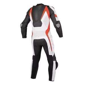 Traje de Motociclismo para Hombre, Manga Larga, Bloques de Color Blanco, Negro y Rojo, Transpirable, Protección para Todas las Estaciones, Fabricación de Alta Calidad - Product Image 2