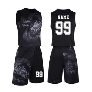 Ensemble de maillot de basketball personnalisable, débardeur sans manches et short, unisexe, séchage rapide, 100% polyester, taille adulte, service OEM, impression frontale - Product Image 3