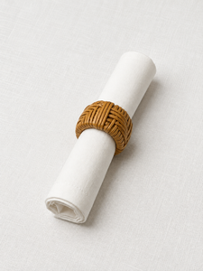 Anneau de serviette en bambou, design traditionnel chinois, largeur 5 cm, artisanat tissé durable - Product Image 4