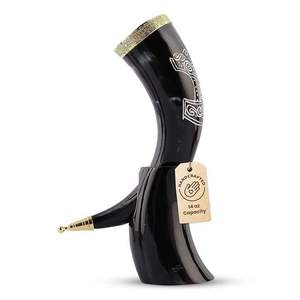 Cuerno Vikingo para Beber de Material Orgánico Ecológico de Súper Calidad, Pulido, Ligero, con Opción de Logotipo Personalizado para Recuerdo - Product Image 3