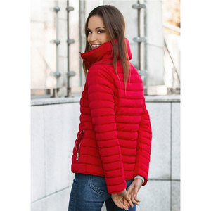 Chaqueta de burbujas informal personalizada para mujer, talla grande, informal, lisa, de poliéster, brillante, acolchada - Product Image 2