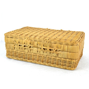 Travel bag case natural fiber briefcases for picnics handbraided rattan briefcase luggages - Product Image 5