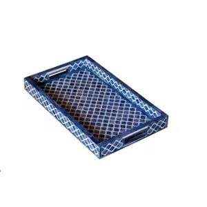 Plateau de service traditionnel en MDF de qualité supérieure pour l'hôtellerie, l'hôtellerie domestique, taille personnalisée, surface unie, artisanat en bois - Product Image 1