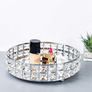 Plateau décoratif en métal et verre pour servir des chocolats, des bonbons, des fruits, des pâtisseries, des collations, des boissons et du thé ou du café - Product Image 1