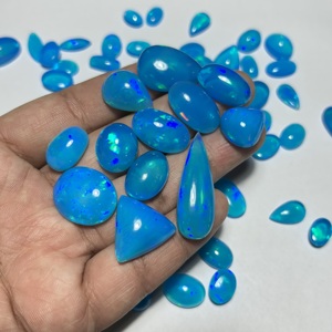 Gema de Ópalo Azul Etíope Natural AAA, Corte Ovalado, Suelta, para Anillo, Colgante, Joyería, con Efecto de Juego de Color Arcoíris Iridiscente - Product Image 2