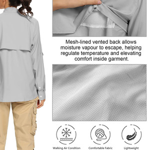 Chemises de pêche élégantes pour femmes, vêtements d'extérieur de bonne qualité avec logo et impression personnalisés - Product Image 3