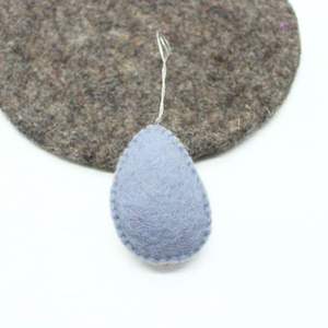 Handmade Wool Felt Easter <b>Eggs</b> Eco-friendly Floral Design Purple Holiday <b>Decoration</b> Garland Hanging - Product Image 3