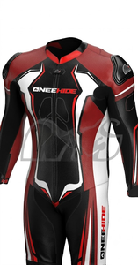 Traje de Carreras MotoCP de Cuero Genuino Premium de Una Pieza con Protectores y Joroba para Días de Pista - Product Image 1