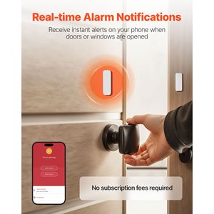 Timbre Inalámbrico para Puerta de 12V CC, Alcance de 656 pies, Sensor de Contacto, Alarma, Control Remoto, Aplicación, Alerta de Timbre, Alarma Inalámbrica de Apertura de Puerta - Product Image 6