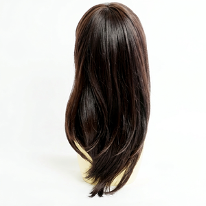 Perruque synthétique coréenne haut de gamme résistante à la chaleur - Perruque droite à boucles en C, dégradée avec frange - Product Image 2