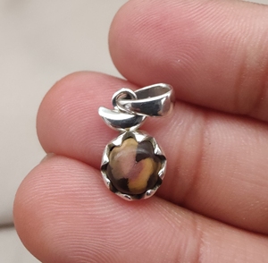 Colgante de Cabujón Redondo de Citrino Natural en Plata de Ley 925, Joyería Vintage para Mujer, Ideal para Fiestas, Proveedor Mayorista - Product Image 2