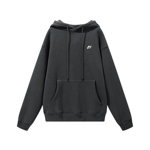 Sweat-shirt à capuche blanc pour homme, logo personnalisé, mélange de coton, capuche avec cordon de serrage et poche, streetwear décontracté, OEM ODM - Product Image 2