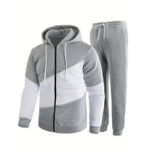 Custom <b>Men</b> Activewear Tracksuit Set Zipper Front <b>Track</b> <b>Jacket</b> And Jogger OEM ODM Wholesale - Product Image 3