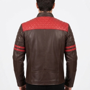 Custom Men's Genuine Leather <b>Biker</b> <b>Jacket</b> Motorcycle Fashion <b>Jacket</b> with Zippers - Product Image 6