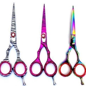 Ciseaux de coiffure professionnels en acier inoxydable, très vendus, pour la coupe et le coiffage, à lame rasoir, pour effiler, couleur or, pour droitiers - Product Image 2