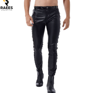 Custom High Quality Canvas Casual <b>Leather</b> <b>Pants</b> for <b>Men</b> with Custom Logo & Color Daily Use - Product Image 4