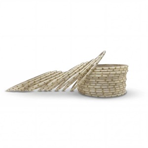 Ensemble de bracelets en métal blanc pour femmes, bracelets de mariage romantiques, plaqué or rose, bijoux à la mode - Product Image 1
