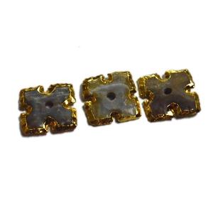 Artesanía de piedra semipreciosa, musgo plateado, ágata, forma triangular, perilla Natural, piedras y cristales, regalo - Product Image 6