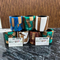 Support pour bâtonnets d'encens en bois d'acacia époxy, style encens indien, fait à la main, brûleur de bakhoor religieux, finition rectangulaire polie, haute qualité