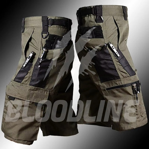 Pantalones Cortos Cargo para Hombre Bloodline, de Secado Rápido, Tela Oxford, Estilo Workwear, Logotipo Frontal Impreso, Cintura Media - Product Image 4