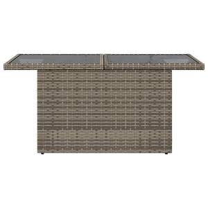Mesa de Jardín de Ratán PE Gris con Acero con Recubrimiento en Polvo y Tapa de Vidrio Templado - Product Image 5