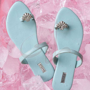 หนังเทียมด้านบนและซับในของผู้หญิงลายพิมพ์กันลื่นดีไซน์เหมือนเปลือก - Product Image 3