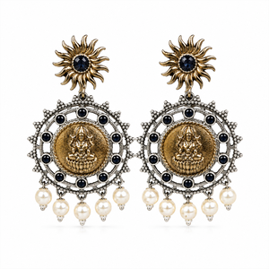 Proveedor Mayorista de Pendientes Bohemios de Plata Oxidada en Dos Tonos, Joyería Hecha a Mano para Mujer, Stock Disponible, Envío Rápido - Product Image 4