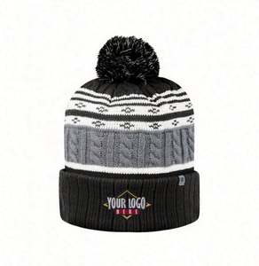 Bonnet en tricot personnalisé avec broderie de logo sur mesure, idéal pour l'hiver et les activités de plein air - Product Image 4