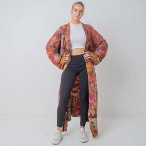 Robe Kimono Femme Fait Main Belle Rayonne Tissu Tie Dye Design Taille Unique Comprend Ceinture et Soutien-Gorge Bandeau Dernier Style - Product Image 1