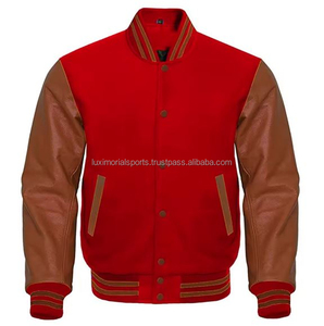 Custom Vintage Distress Bomber Varsity Jacket Chenille apliques bordado parche béisbol Letterman chaqueta - Product Image 6