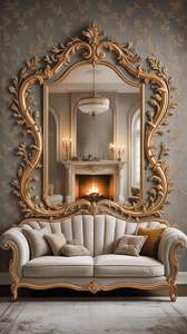 Wholesale INDIAN <b>FABRICS</b> Durable Modern Traditional Stainless Steel Decorative Bathroom Mirror for Living Room Bedroom <b>Wall</b> - Product Image 2