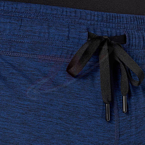 Shorts de Cintura Alta para Mujer, Tejidos en Algodón y Elastano, Color Azul, Casuales, Transpirables, con Bolsillos, con Cordón Ajustable, Venta al Por Mayor - Product Image 5