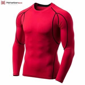 Professional High Quality Solid Lined Design Customized <b>Men</b> <b>Rash</b> <b>Guards</b> - Product Image 3