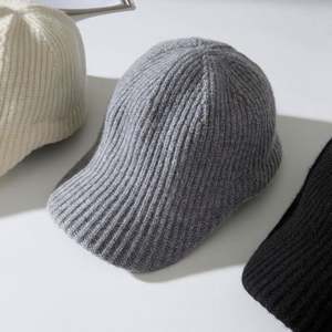 Casquette de baseball unisexe en laine mérinos, nouvelle collection automne-hiver 2025, en laine tricotée pour l'extérieur - Product Image 3