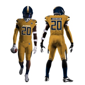 Uniformes de fútbol americano personalizados Tackle Twill Jerseys Pantalones integrados Scrunchy Bottom Jerseys con número de cromo - Product Image 5