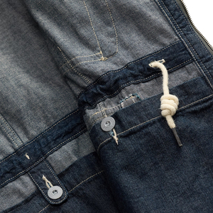 Hot Seller Premium Indigo Denim Heavy Denim Horn Button Field <b>Jacket</b> <b>Men</b> Vintage Defense Workwear OEM Custom Heritage American - Product Image 4