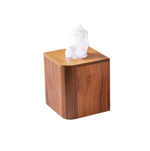 Modern <b>Wooden</b> Tissue Box Free Standing <b>Dark</b> Brown Finish Square Design Bathroom And Bedroom Decor Storage for <b>Desk</b> Items - Product Image 1