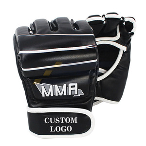 Gants de MMA de couleur noire de qualité supérieure, prix de gros, vêtements de sport pour la lutte, impression de logo personnalisée - Product Image 5