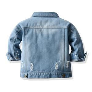 Oferta Especial: Chaquetas Vaqueras de Mezclilla para Niños y Niñas Pequeños, Abrigos de Mezclilla para Otoño - Product Image 4