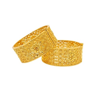 24K Gold Plated Cuff <b>Bracelet</b> Emerald Cut <b>Crystal</b> Rhinestone Flower Pattern Women's Party Jewelry Claw Setting Third Party - Product Image 1