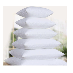 White Rectangle <b>Neck</b> Bed <b>Pillows</b> 100% Polyester Fiber Fill Breathable Modern Solid Machine Washable - Product Image 5