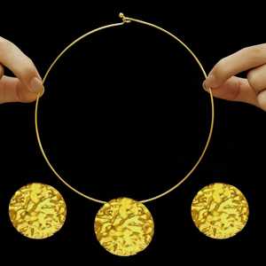 PRAO <b>Gold</b>-Plated Necklace <b>Set</b> with Earrings Anti-Tarnish Fashion Jewelry - Product Image 1