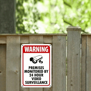 CIFbuy 24/7 CCTV Surveillance <b>Security</b> Sign Durable Metal Outdoor/Indoor Use TikTok for Temu Pick Service - Product Image 1