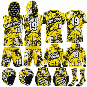 Custom <b>Blank</b> Package Deal Quarterback Training <b>Flag</b> 7 on 7 Sublimated Compression Set Jerseys 7v7 Football Uniform - Product Image 6