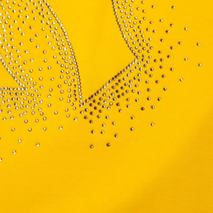 Camisetas largas de algodón 100% para mujer con logotipo de diamantes de imitación personalizados al por mayor, de alta calidad, con MOQ bajo - Product Image 5