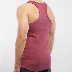 Custom Gym Fitness Training <b>Men</b> Tank Top for <b>Men</b> Cotton Recycled Polyester Sweat-wicking Color Block <b>Singlets</b> - Product Image 3